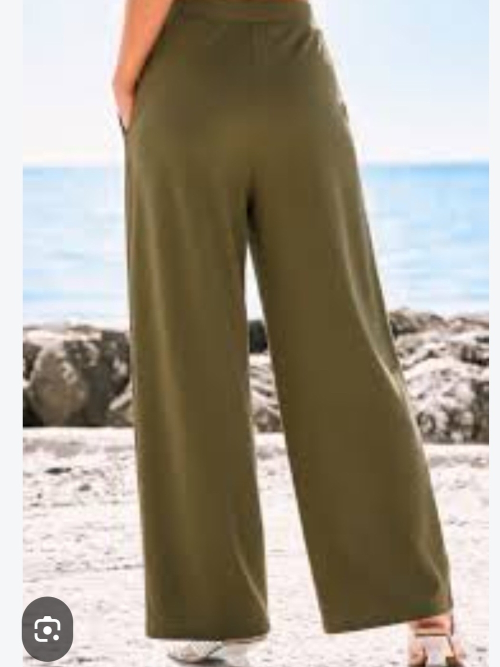 Cupshe Olive Green Wide-Leg Lounge Pants